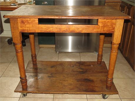 Wood Utility Cart