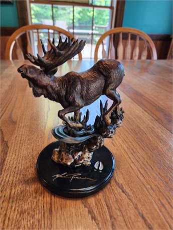 Marc Pierce Signed Signature Collection "MOS" Moose Statue