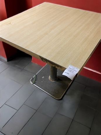 Square Retro Style Pedestal Restaurant/Pub Table
