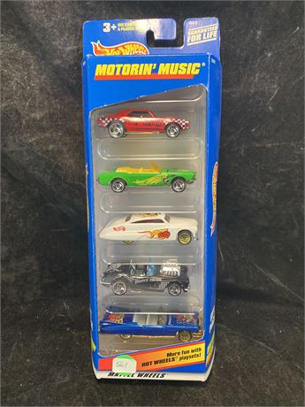 Vintage Hot Wheels Motorin' Music Gift Pack Play Set From 1998