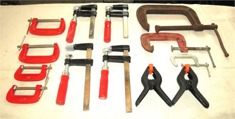 Assorted C-Clamps, Clamps