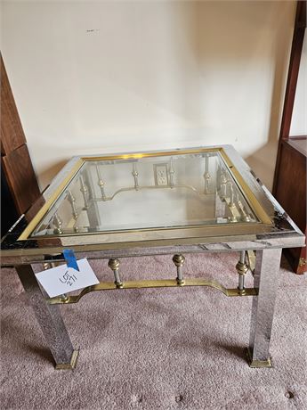 Glass Top End Table