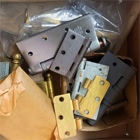 Metal Hinge Hardware Lot
