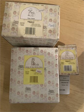 Vintage Precious Moments Figurines Time Heals, Sweep All Your Worries Away