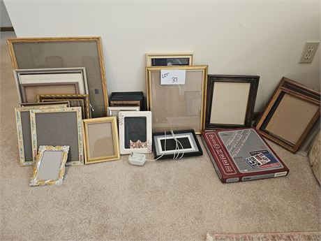 Mixed Picture Frame Lot - Different Sizes & Styles