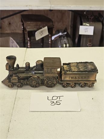 Vintage Metal Train & Coal Car Bank