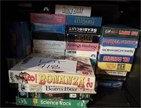 VHS Tapes- Grease, The Sound Of Music, Ferngully & More