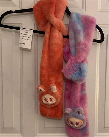 Pop Mart The Monsters Collectible Plush Scarves (Lot of 2)