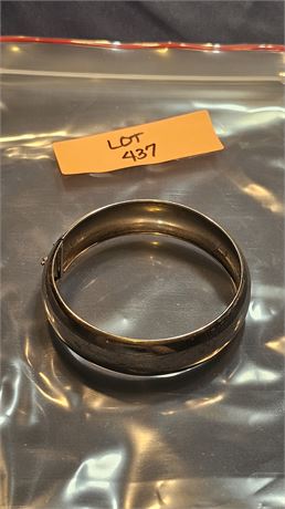 Sterling Bangle Bracelet 7" 0.43 ozt