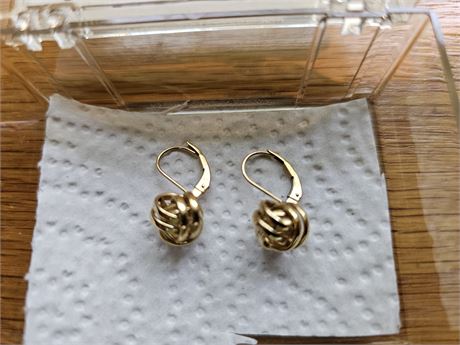 14K Gold "CJX" Earrings