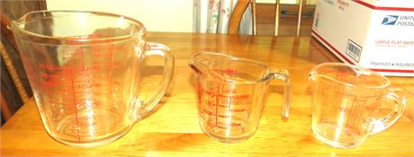 Fireking, Anchor Hocking, Pyrex Measuring Cups