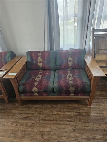 Woodframe Mid-West Style Love Seat