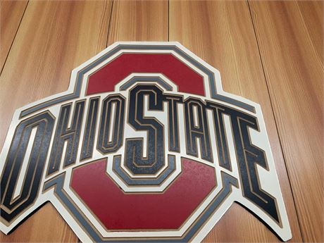 Ohio State University Three-Dimensional Wooden Block O Wall Sign