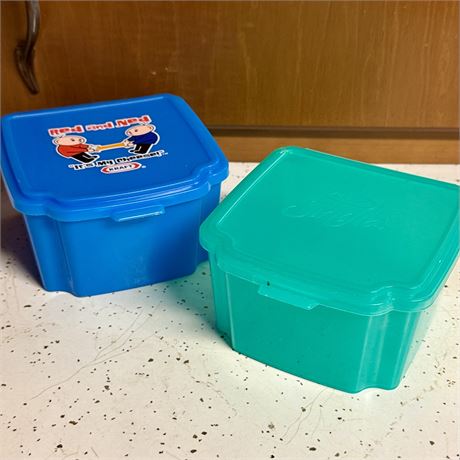 Vintage Kraft Cheese Slice Storage Containers
