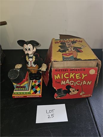 Vintage Mar Toys Battery Op "Mickey" The Magician