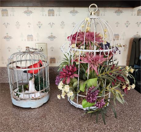 Decorative Bird Cages, One is Musical