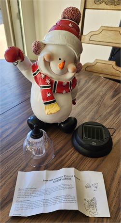 Snowman Solar Power Decor