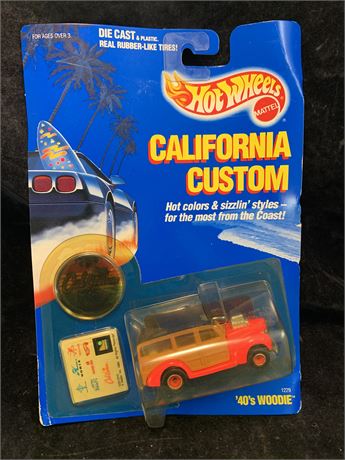 Vintage Hot Wheels California Customs 40's Woodie 1989 NEW