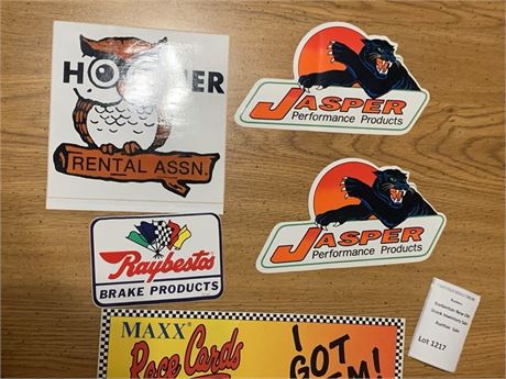 Vintage Decals Lot Raybestos Brakes,  Hoover Rental Association, Jasper & More