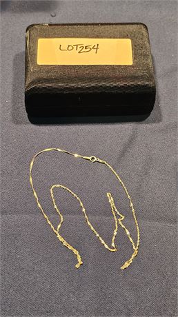 14k Rope Chain Necklace 20" 0.5 dwt