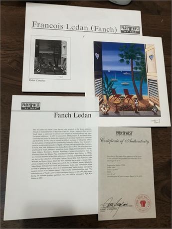 LE Seriolithograph Volets Caraibes By Francois Fanch Ledan Park West Gallery
