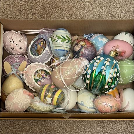 Vintage Easter Egg Collection - Handcrafted, Radko Ornament, Glass, Ceramic....