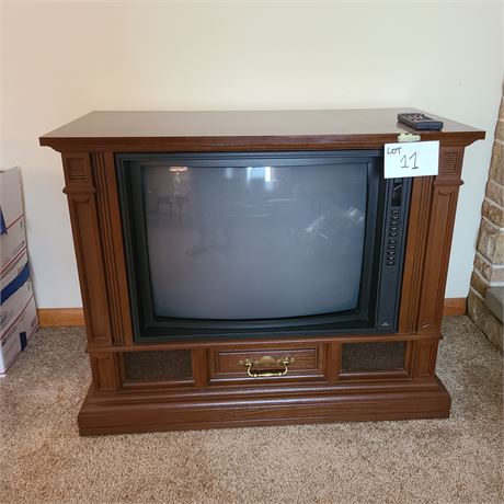 Vintage Zenith Sentry 2 Floor Model Console TV with Remote