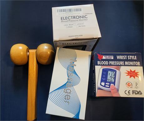 Electronic Wrist Blood Pressure Monitor, Muscle Stimulator/Massager & More