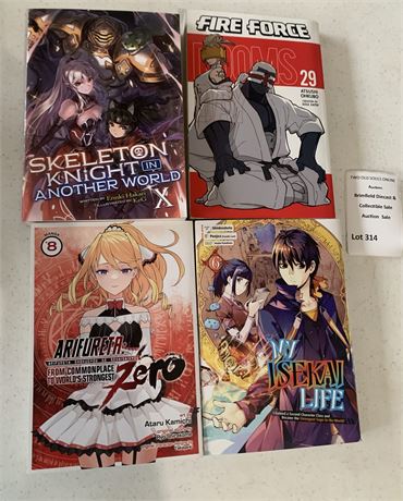 Japanese Manga Light Novel Volumes Skeleton Knight in Another World, Fire Force