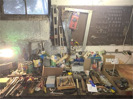 Tool Cleanout: Hammers/Saws/Levels/Screwdrivers/Hardware & More