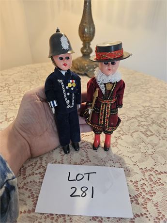 Vintage British Rogart Arts & Crafts Character Dolls – 7.5"H