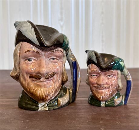 Royal Doulton Robin Hood Small & Mini Character Jugs D6534/D6541 1959