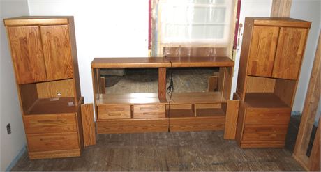 Queen Size Headboard Topper With Side Shelves