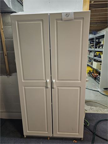 Large White Storage Cabinet