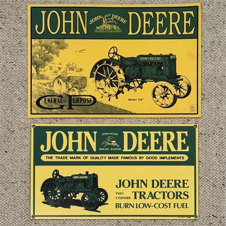 John Deere Metal Wall Plaques - 16 x 11"