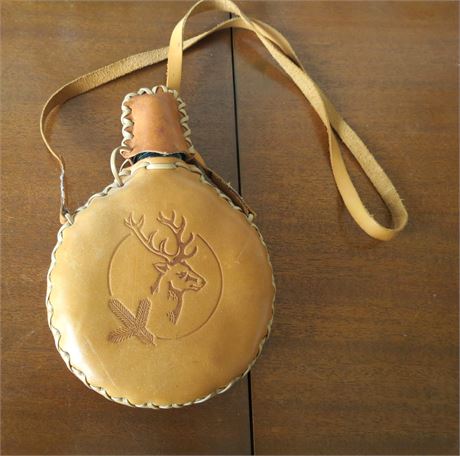 Leather Wrapped Glass Canteen