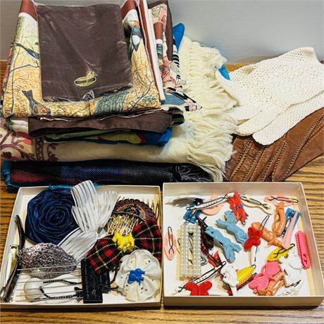 Collection of Vintage Ladies Accessories and Girls Barrettes