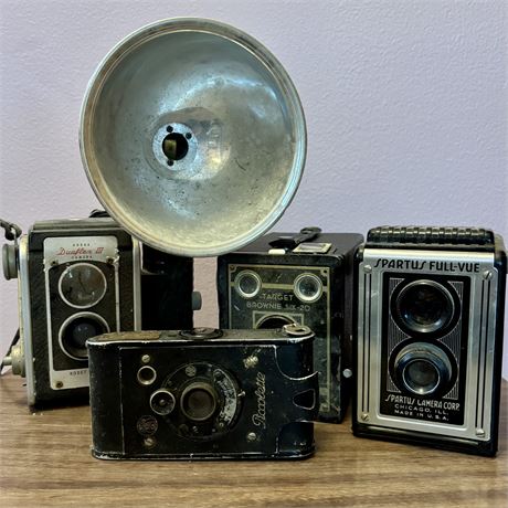 Old Camera Lot w/ Brownie Six-20, Piccolette & More