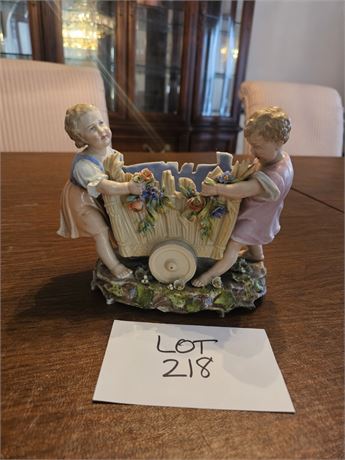 Antique German Hand-Painted Porcelain Figurine