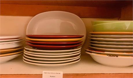 Plates/Dish Lot - Misc Patterns & Colors