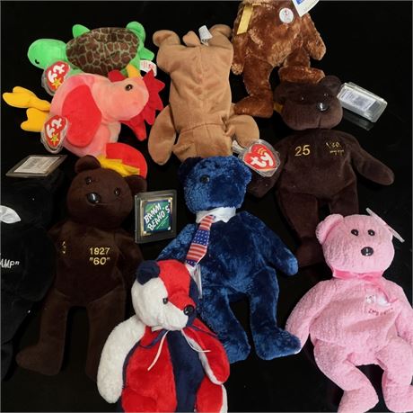 Ty Beanie Babies Stuffed Plush Toy Lot