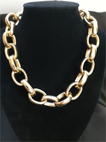 GIVENCHY Gold Tone Chain Necklace~ Heavy