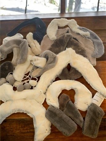 Women's Fur Stoles, Winter Collars, Ear Muffs (Mink)