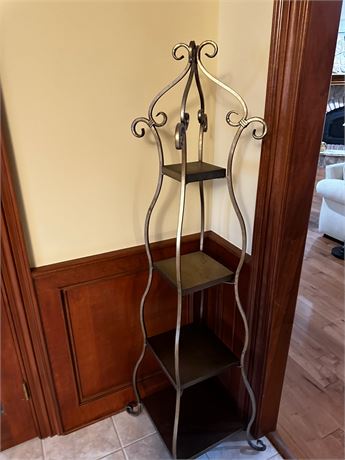 Iron Scroll Corner Shelf