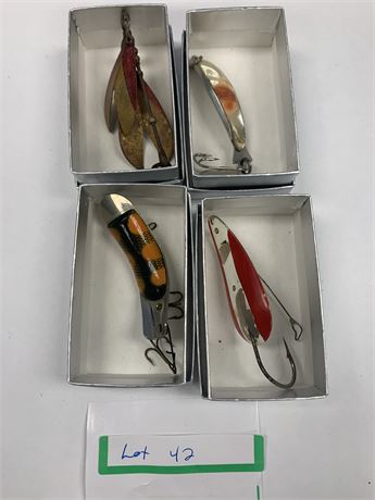 Lot of 4 Lures - Helin - Swimmerspoon - Liotta