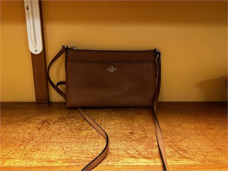 Coach Brown Leather Shoulder Purse