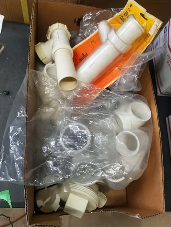 White Plastic Plumbing Fitting Lot