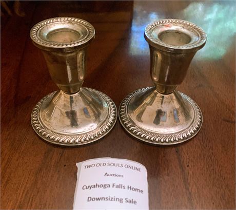 Duchin Creations Weighted Sterling Silver Candlestick Set