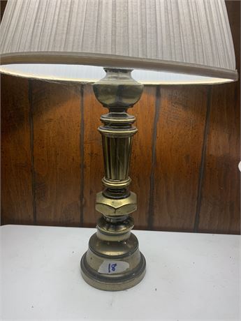 Vintage MCM Stiffel-Esque Brass Lamp With Shade