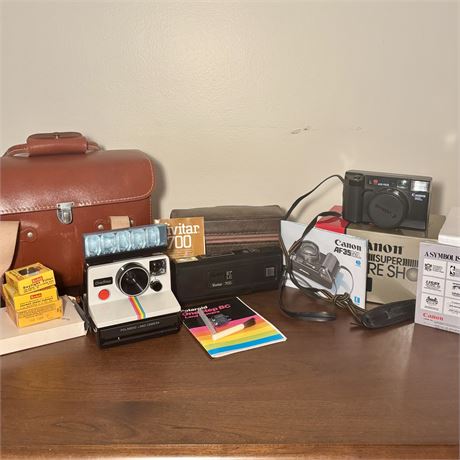 Camera Lot - Canon, Polaroid & Vivitar